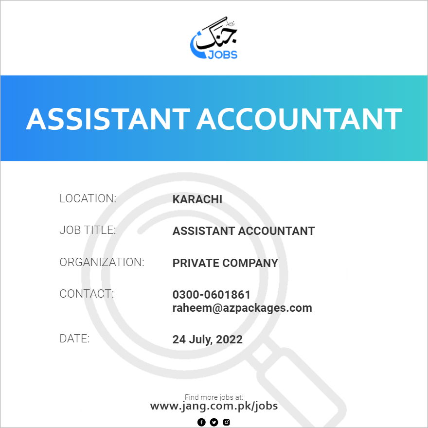 assistant-accountant-job-private-company-jobs-in-karachi-48148