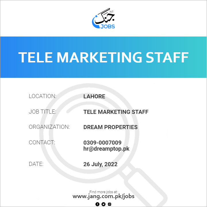 Tele Marketing Staff