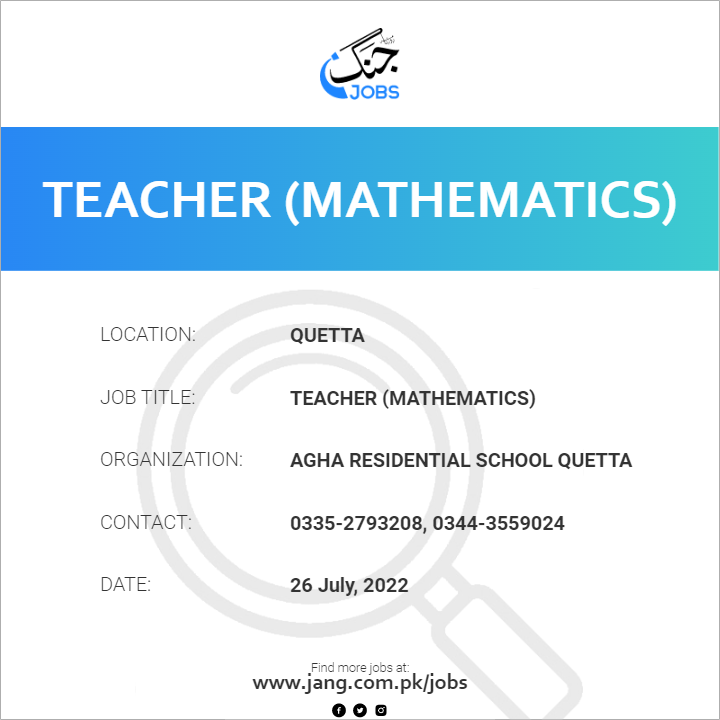 Teacher (Mathematics)