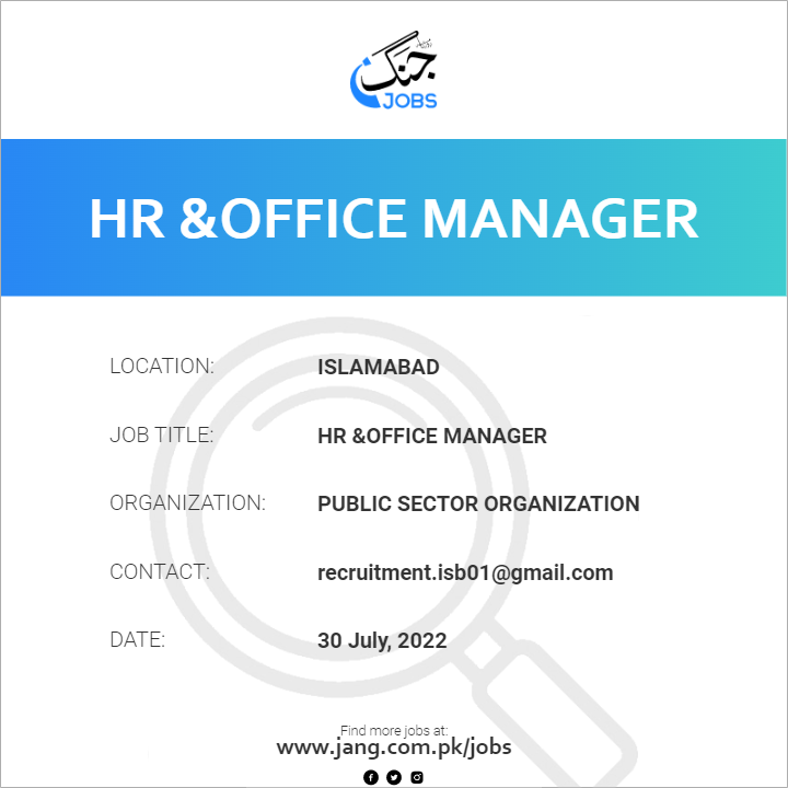 HR &Office Manager