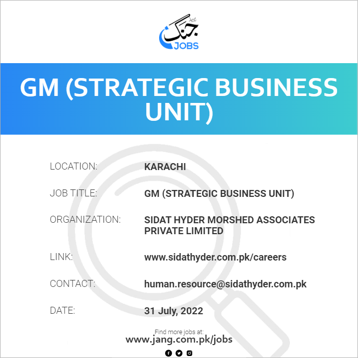 GM (Strategic Business Unit)