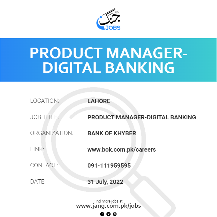 product manager bank