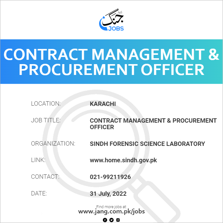Contract Management & Procurement Officer