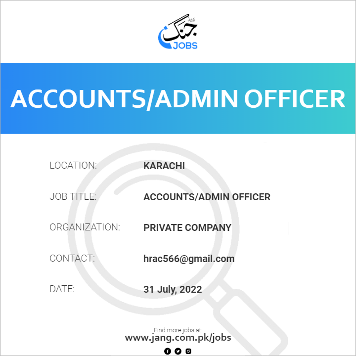 Accounts/Admin Officer