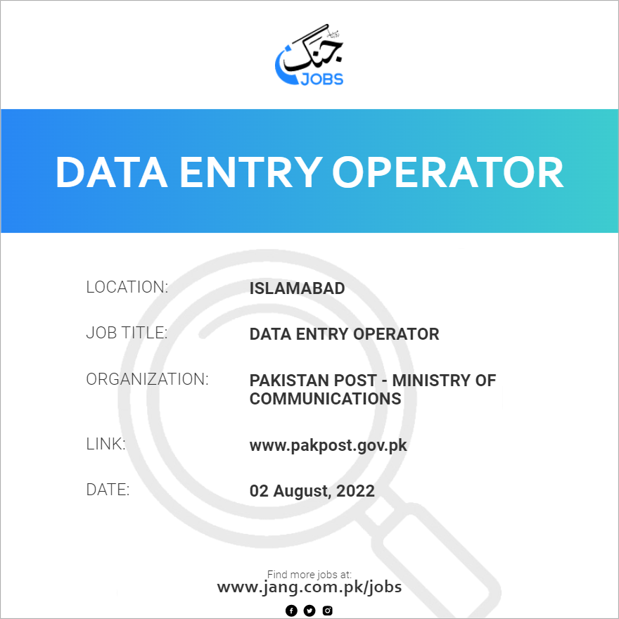 Data Entry Operator