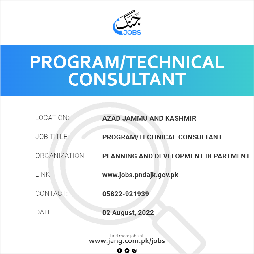 Program/Technical Consultant