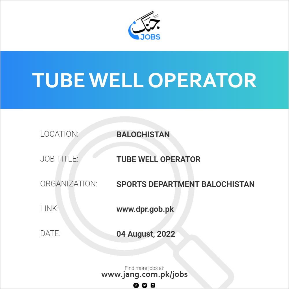 Tube Well Operator