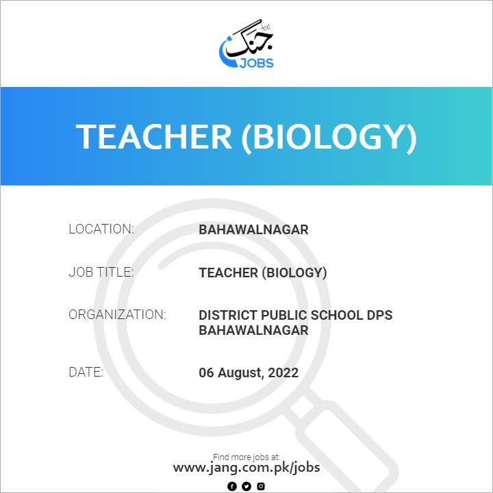 Teacher (Biology)
