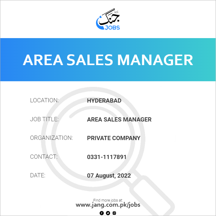 Area Sales Manager Jobs In Pharmaceutical Companies