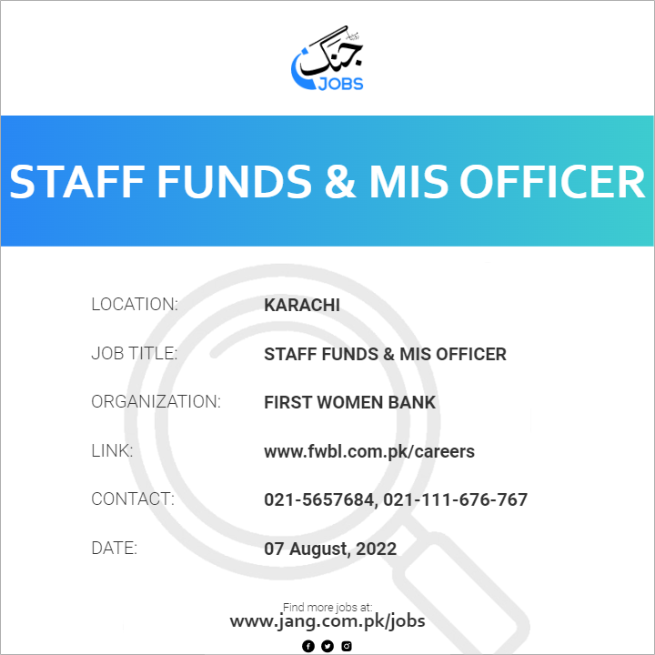 Staff Funds & MIS Officer