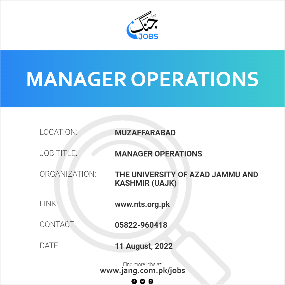 Manager Operations