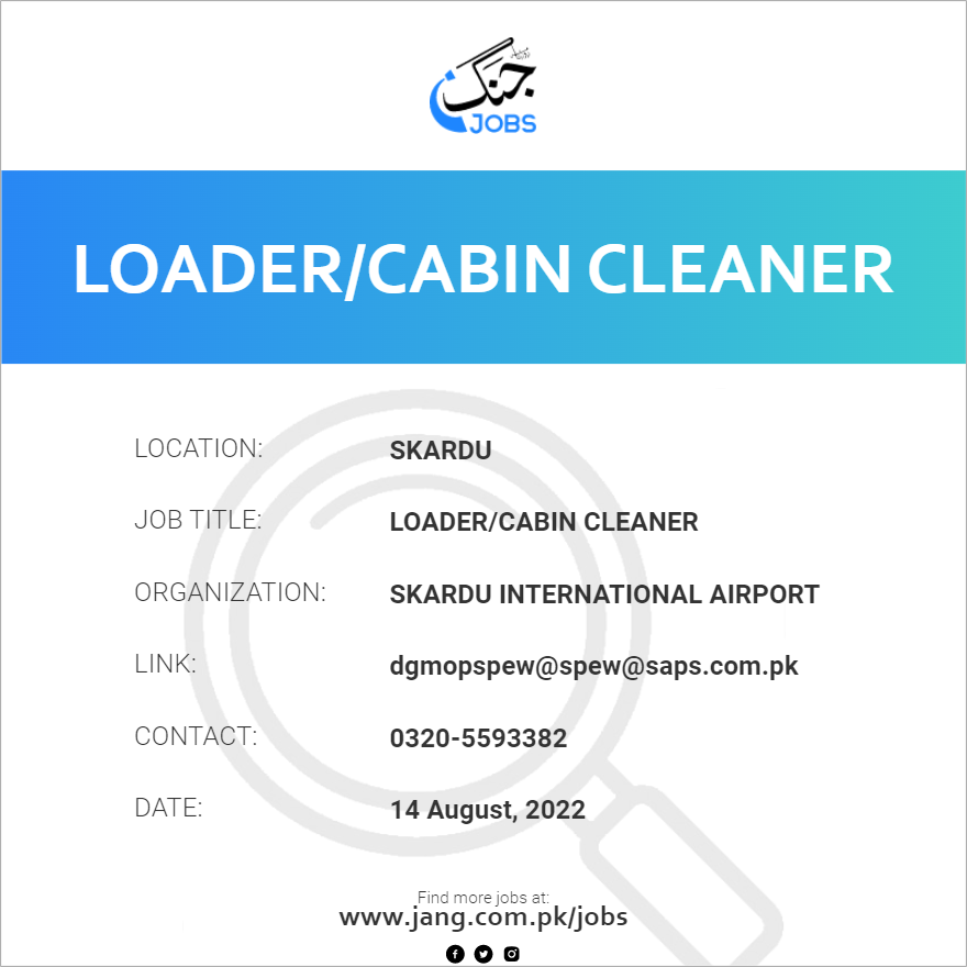 Loader/Cabin Cleaner