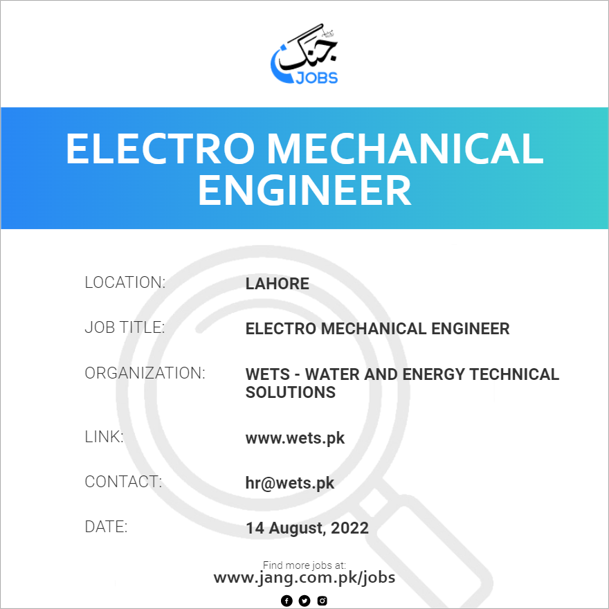 Electro Mechanical Engineer