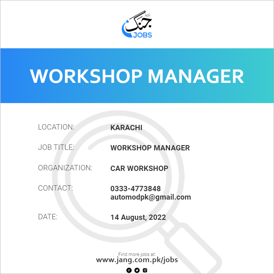 Workshop Manager