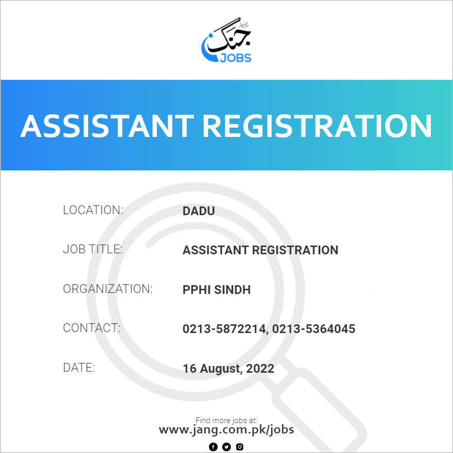 Assistant Registration