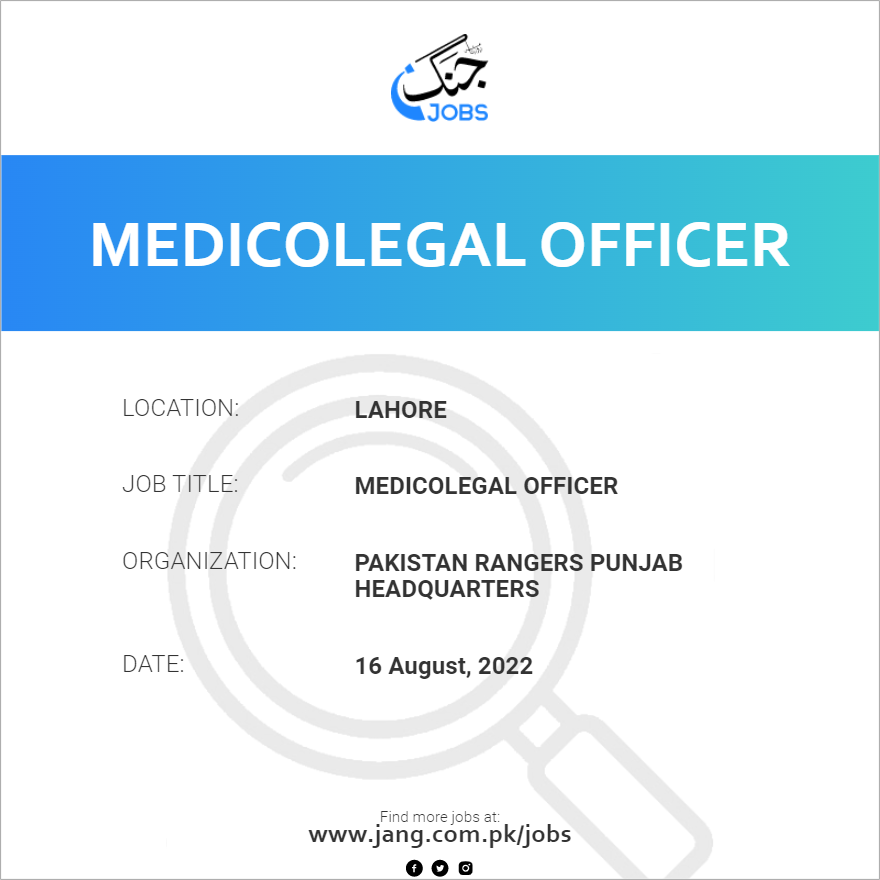 MedicoLegal Officer