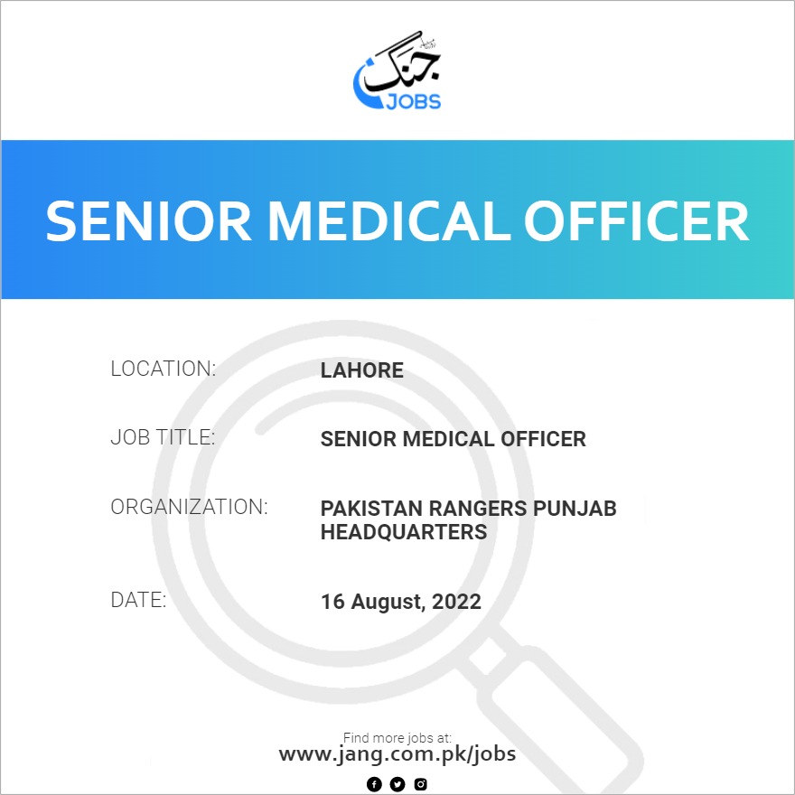 Senior Medical Officer