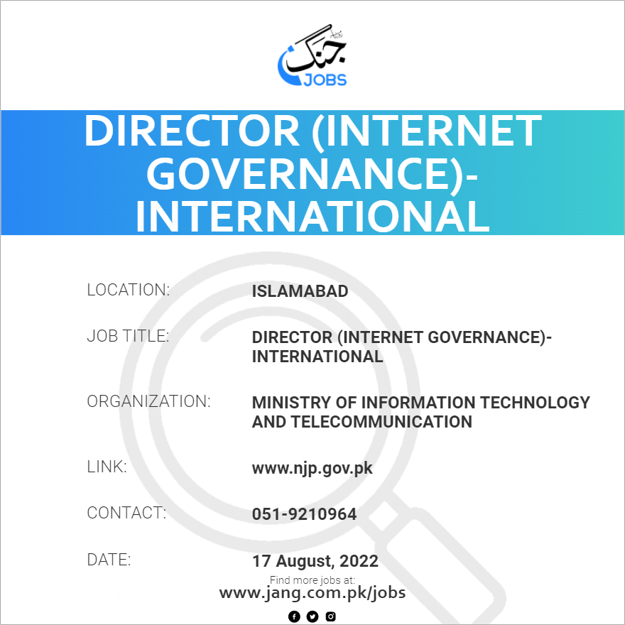 Director (Internet Governance)-International 