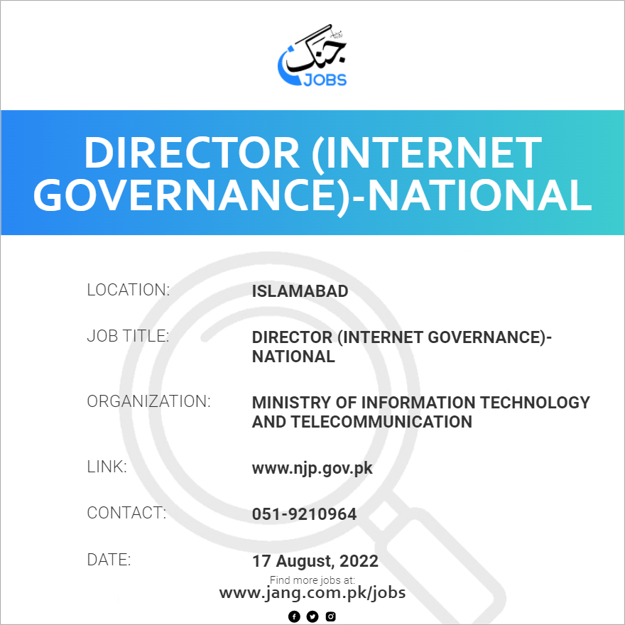 Director (Internet Governance)-National