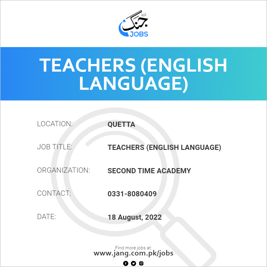 Teachers (English Language)