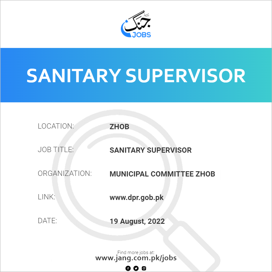 Sanitary Supervisor