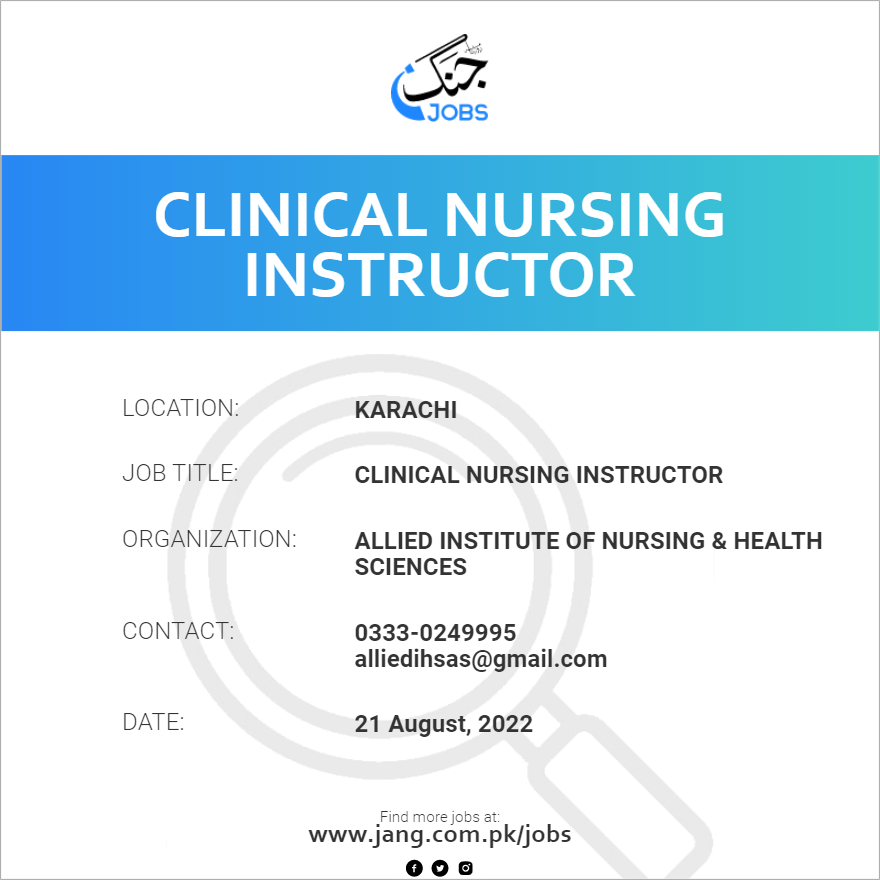 Clinical Nursing Instructor