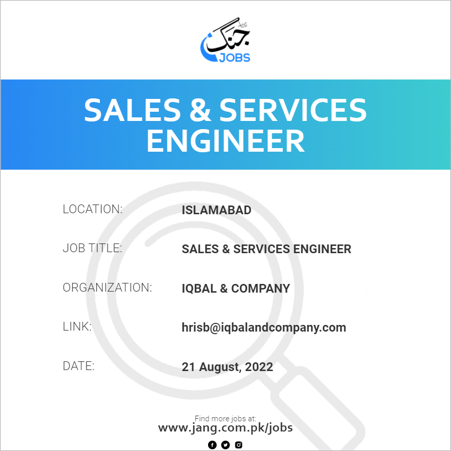 Sales & Services Engineer
