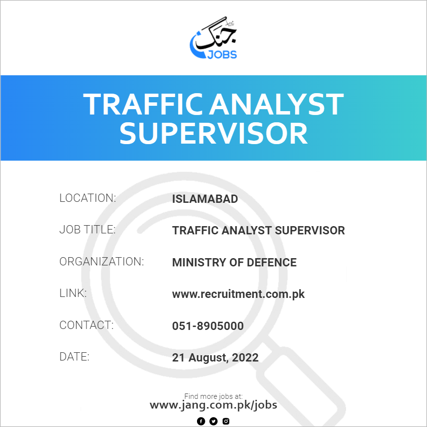 Traffic Analyst Supervisor