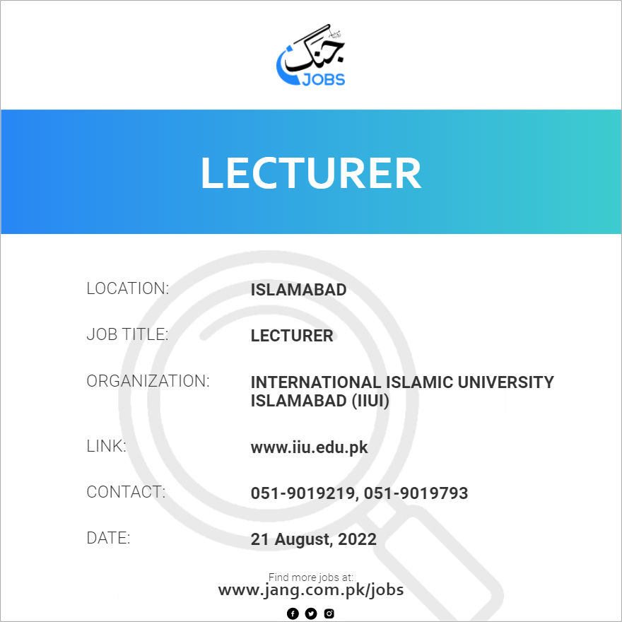 Lecturer