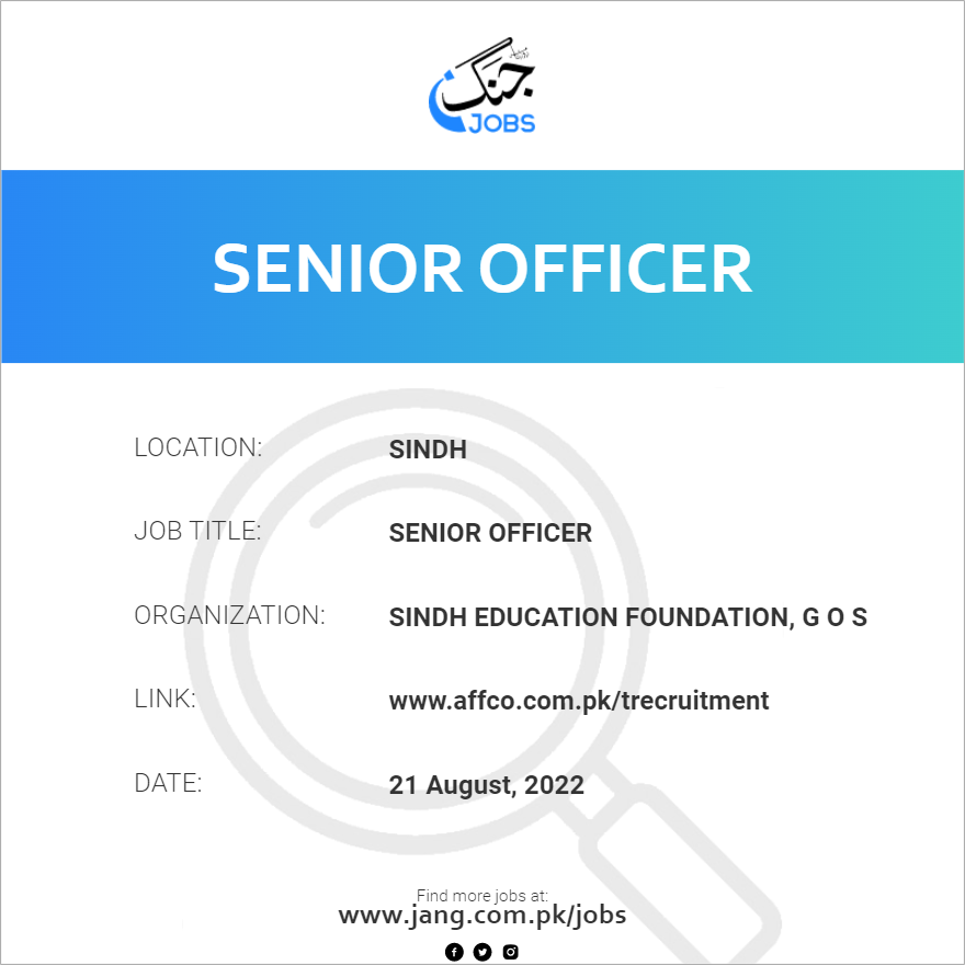 Senior Officer