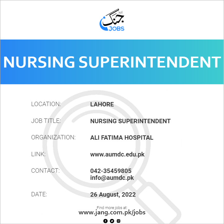 Nursing Superintendent