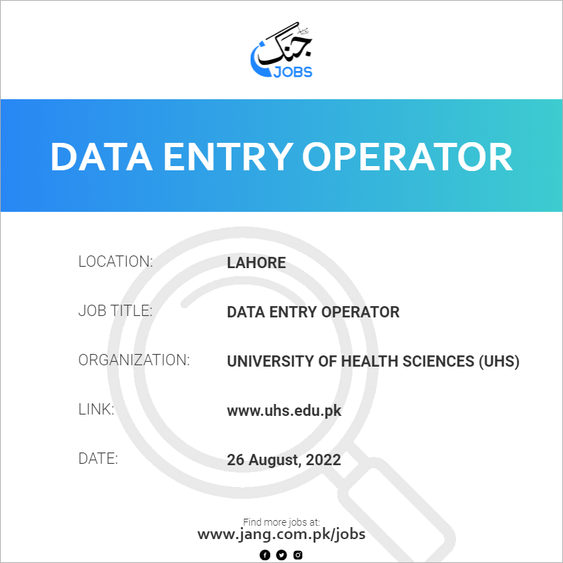 Data Entry Operator