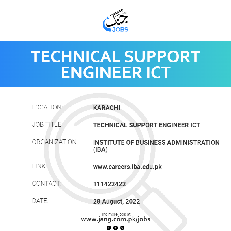 Technical Support Engineer ICT