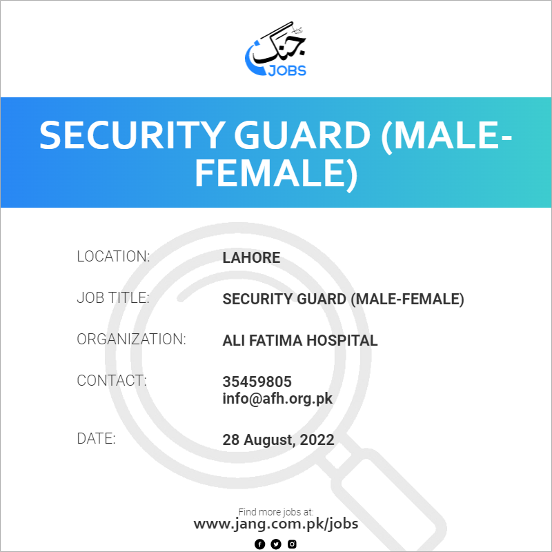 Security Guard (Male-Female)