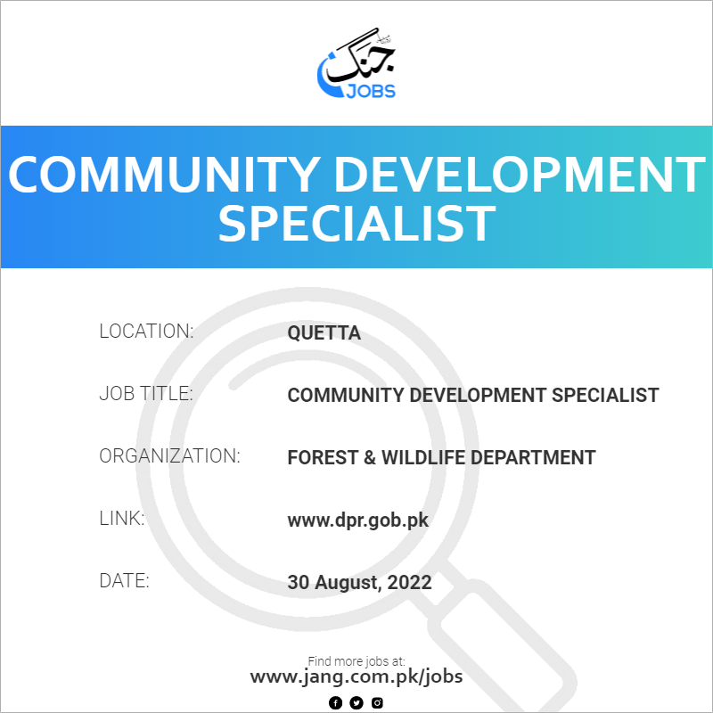 community-development-specialist-job-forest-wildlife-department