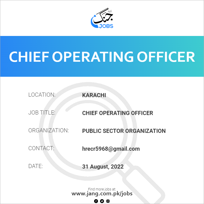 Chief Operating Officer