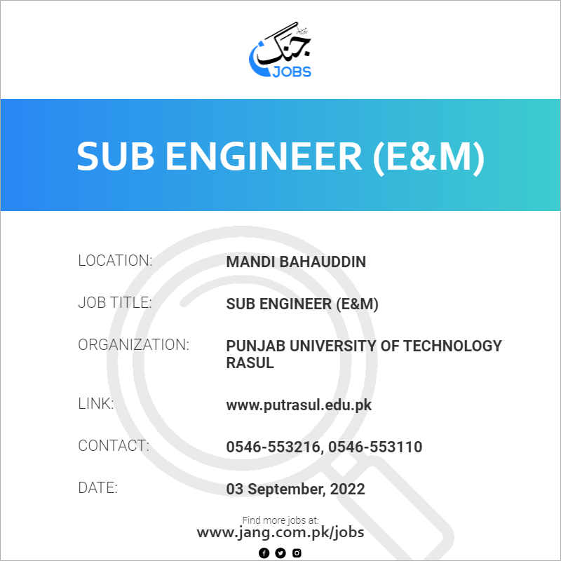 Sub Engineer (E&M)