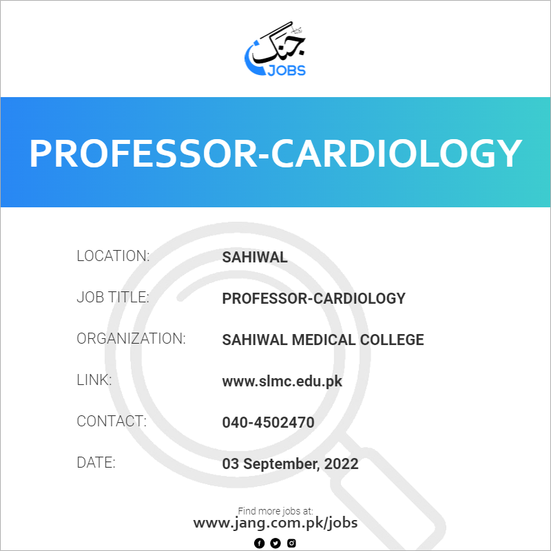 Professor-Cardiology