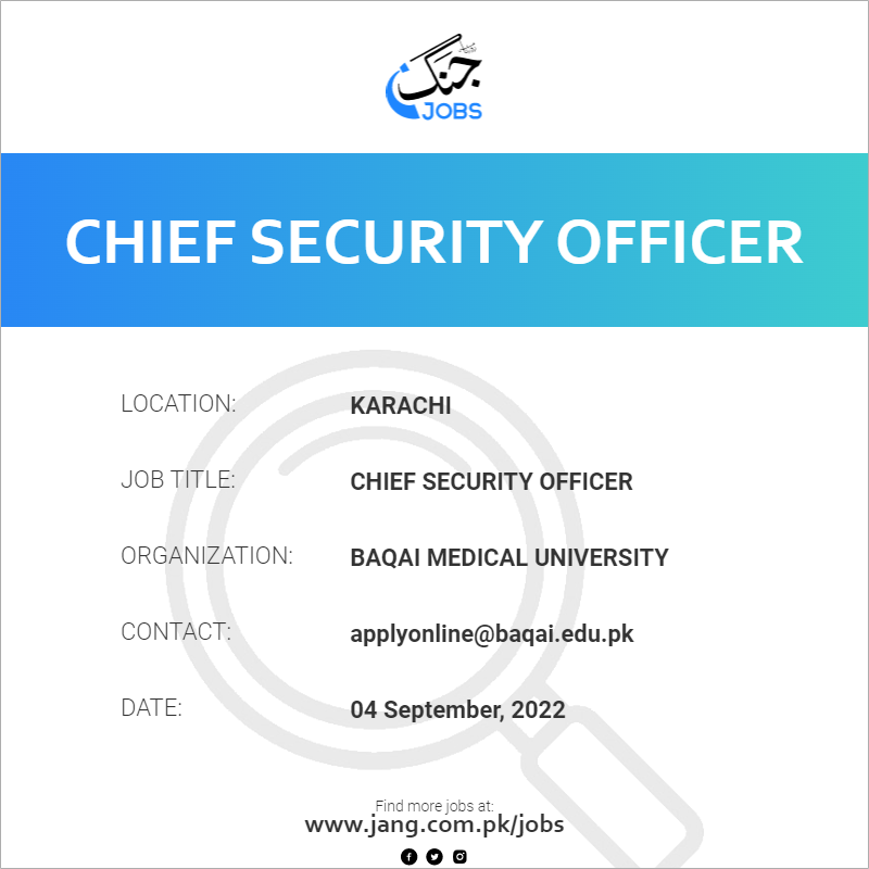 Chief Security Officer