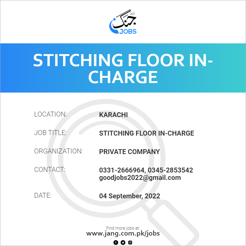 Stitching Floor In-Charge