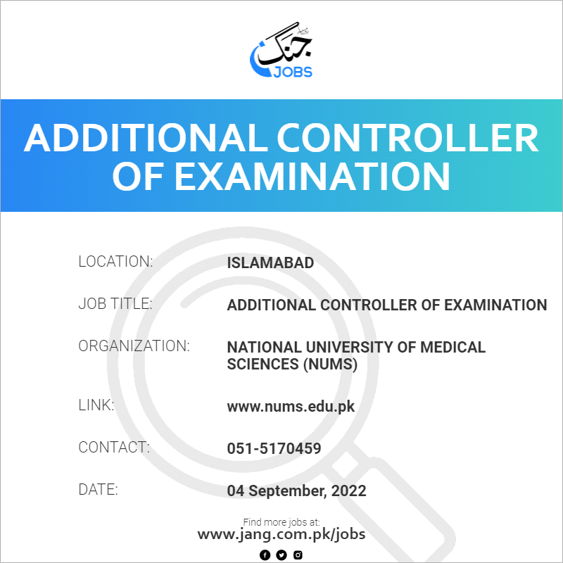 Additional Controller Of Examination