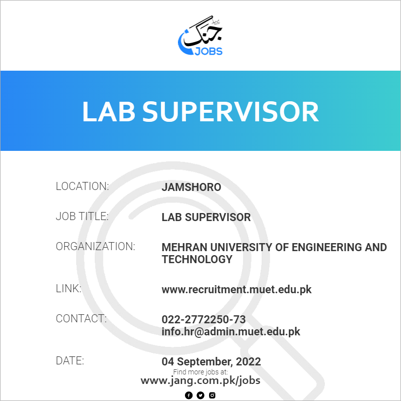 Lab Supervisor