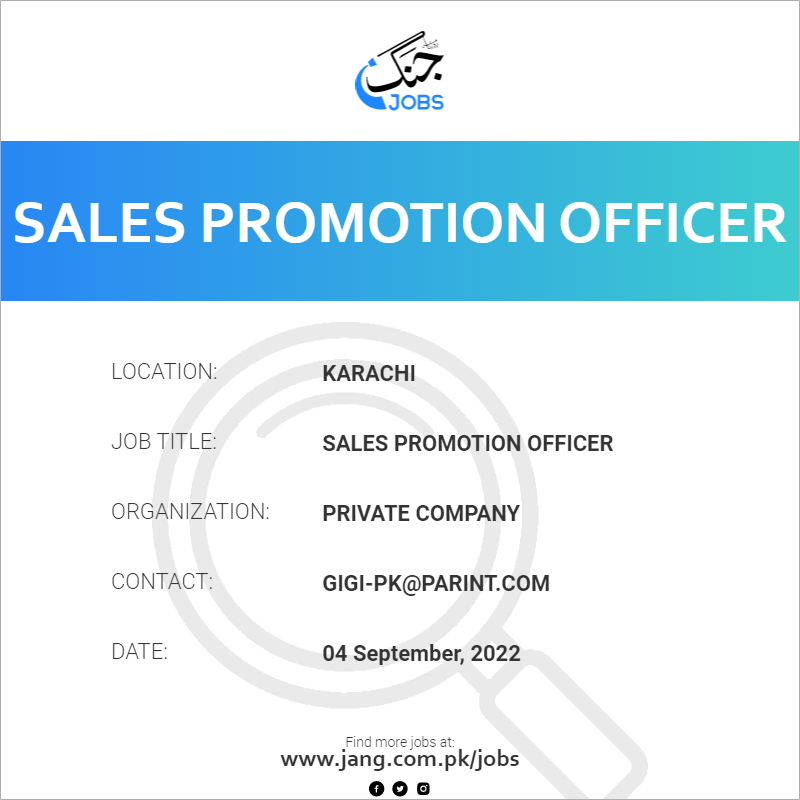 Sales Promotion Officer