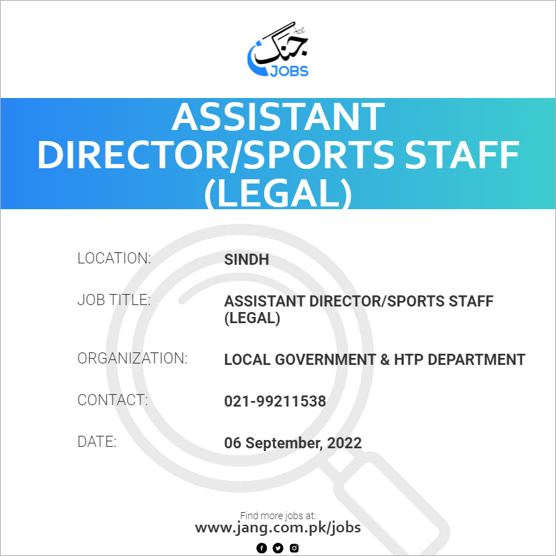 Assistant Director/Sports Staff (Legal)
