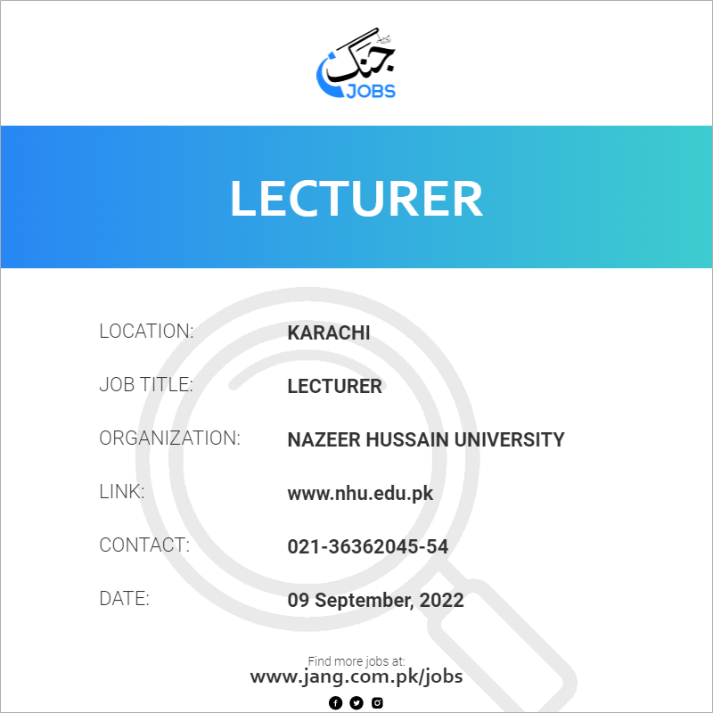 Lecturer