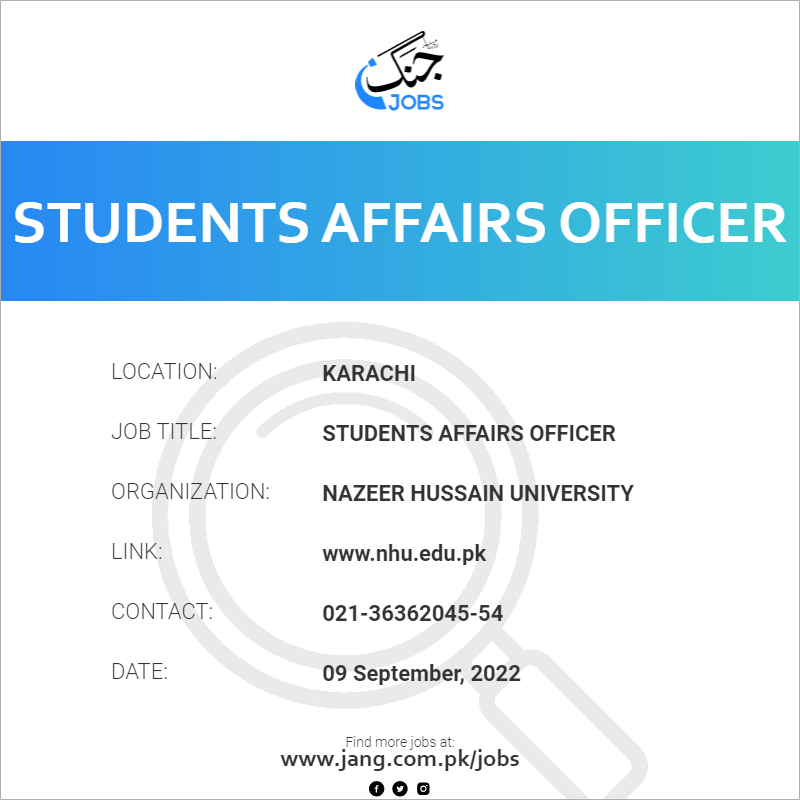 Students Affairs Officer