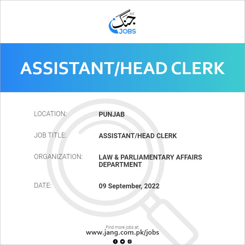 Head Clerk Responsibilities