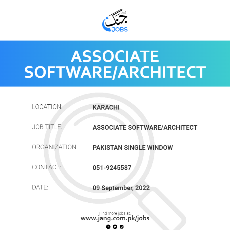 associate-software-architect-job-pakistan-single-window-jobs-in