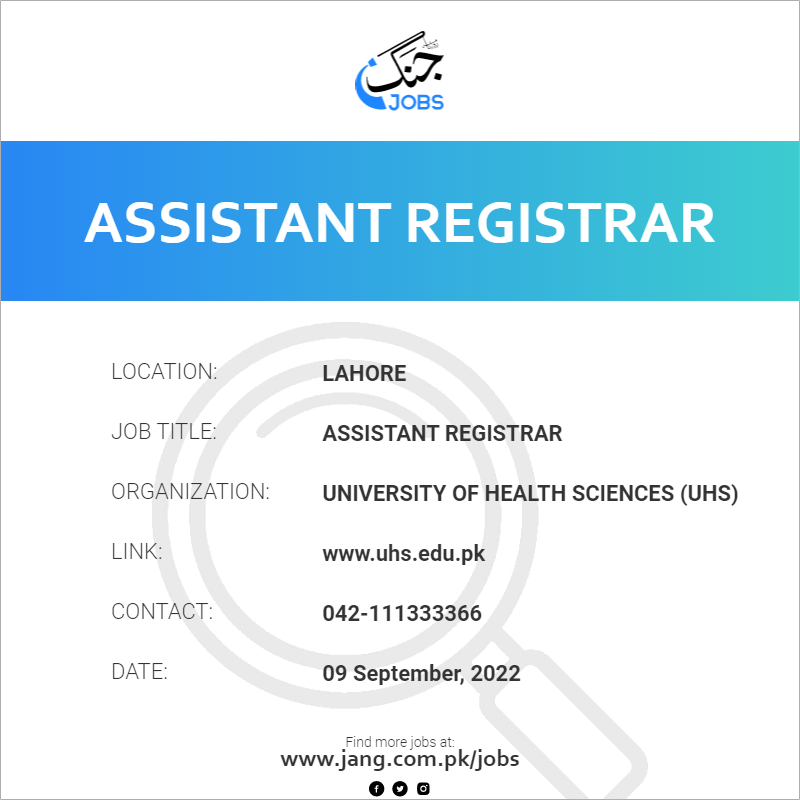 Assistant Registrar