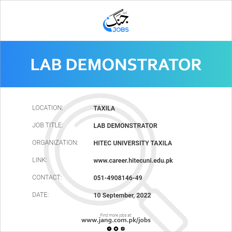Lab Demonstrator